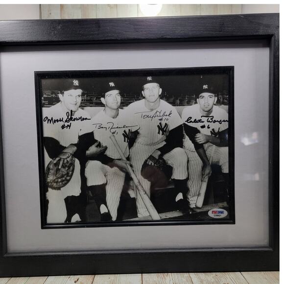 Yankees1961 Infield Signed 8x10 Skowron, Richardson, Kubek, Boyer, JSA COA - Picture 1 of 7